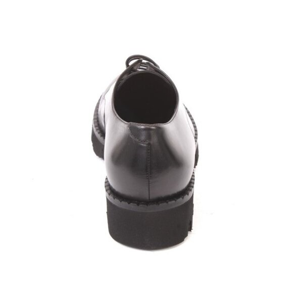 Luca Grossi 038a Black Leather Platform Lace-Up Loafers Shoes - Picture 5 of 8